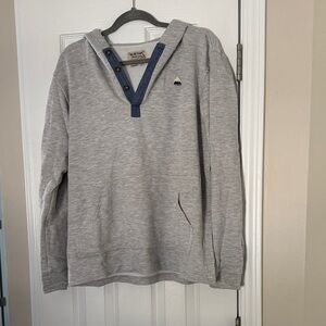 Burton Gray Hoodie with Blue Accents
